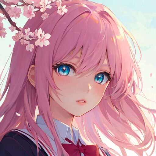 桜と少女