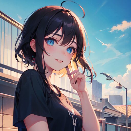 AIイラスト:微笑む少女
