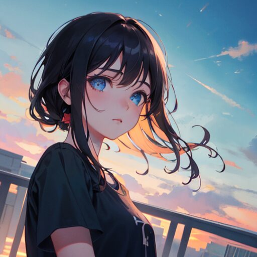 AIイラスト:悲しむ少女